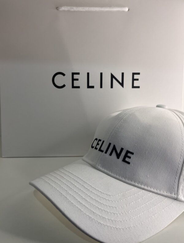 Casquette Céline en Coton Blanc