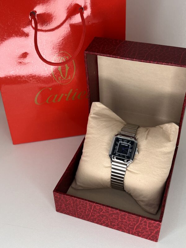 Cartier Santos – Acier & Cadran Noir