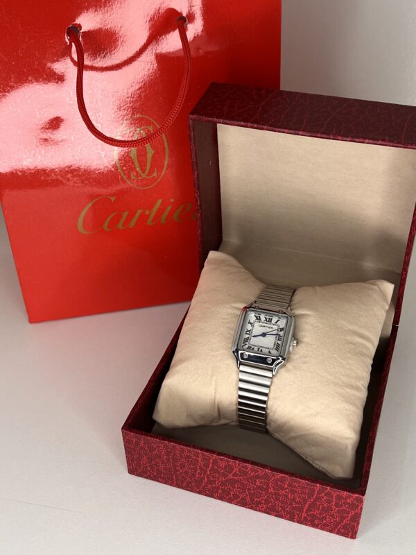 Cartier Santos – Acier & Cadran Blanc