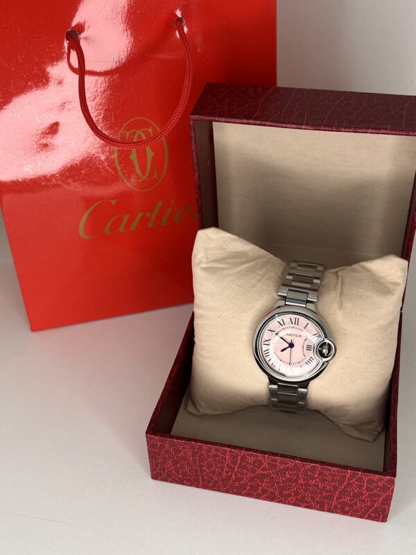 HIGH COPIE =Cartier Ballon Bleu – Acier Cadran Rose