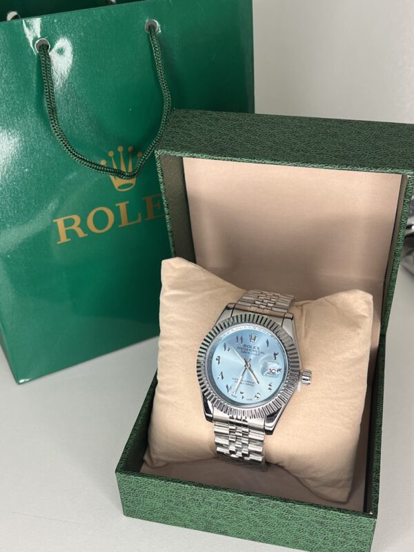 Montre Rolex Datejust – Cadran Bleu Ciel & Chiffres Arabes Bleu ciel