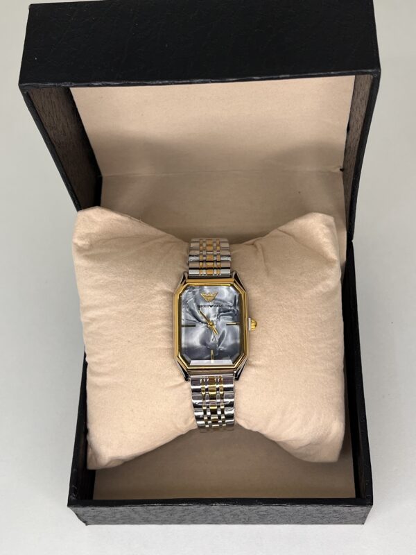 Emporio Armani – Rectangulaire Bicolore Noir fumé nacré,