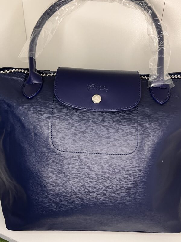 Sac Longchamp Pliage Cuir Bleu Marine