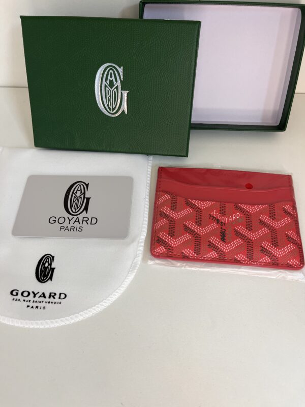 porte carte rouge goyard