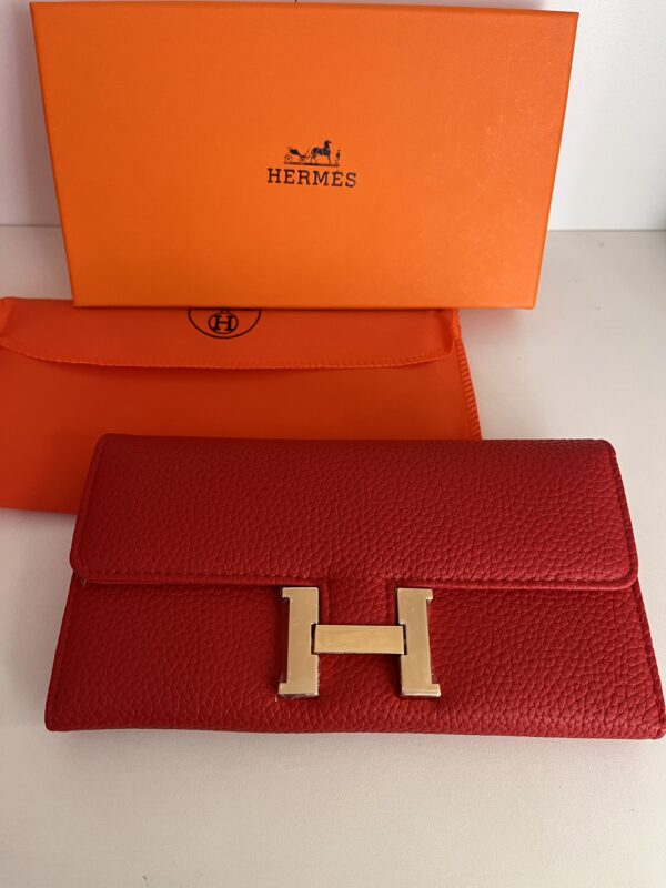 pochette -porte monnaie hermes rouge