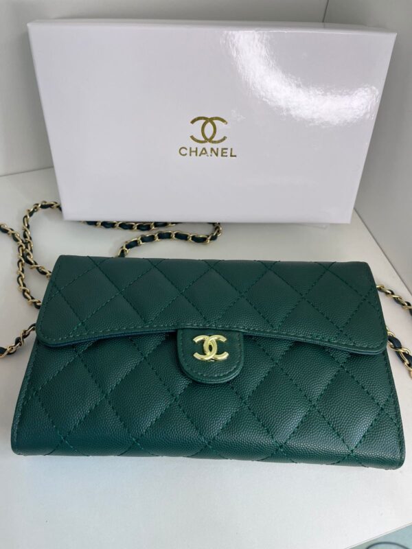 pochette channel vert