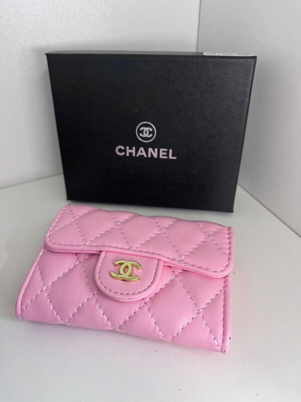 porte monnaie channel rose