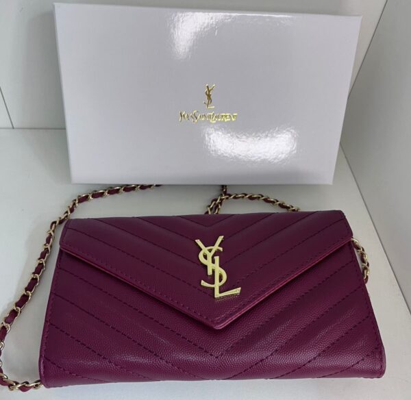 pochette ysl bordeaux