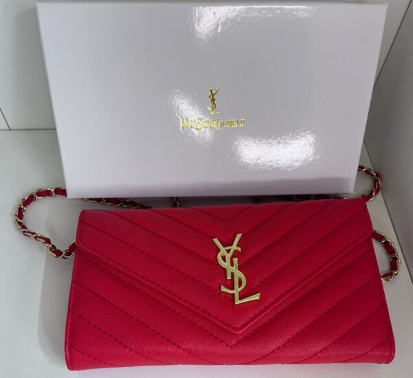 pochette ysl rouge